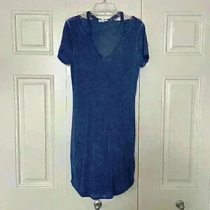 Women's Blue T-Shirt Dress Size Small